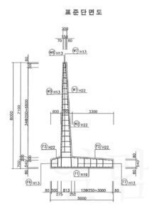 옹벽 건설피해 공사피해 설계도